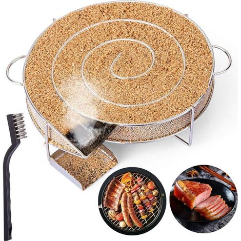 Générateur de fumée froide pour fumoir Fumoir à viande et poisson avec brosse de nettoyage pour barbecue fumoir à chaud et à froid pour barbecue à charbon de bois (1/5)