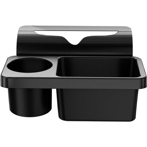 Portabicchieri per auto, vano portaoggetti, organizer per interni auto antiscivolo, 23 x 18 x 11 cm, nero. (1/5)