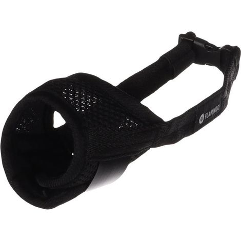 Muselière noir en nylon doux taille xs pour chien - Flamingo