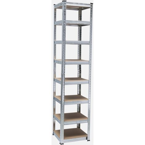 Werka Pro – Étagère charge lourde 8 plateaux 720kg – Structure acier galvanisé – Panneaux bois MDF – Dimensions 40x40cm – Hauteur 180cm