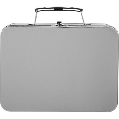 Silver Metal Storage Box for Office, Tin Box, Organizer for Watches and Jewelry Box (1/5)