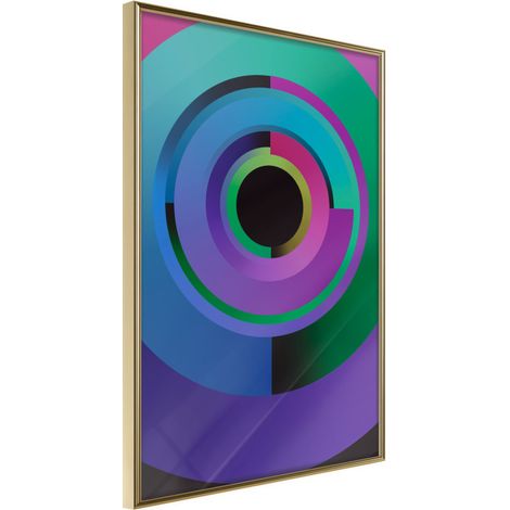 Affiche Murale Encadrée "United in Colours" 21 x 30 cm Or