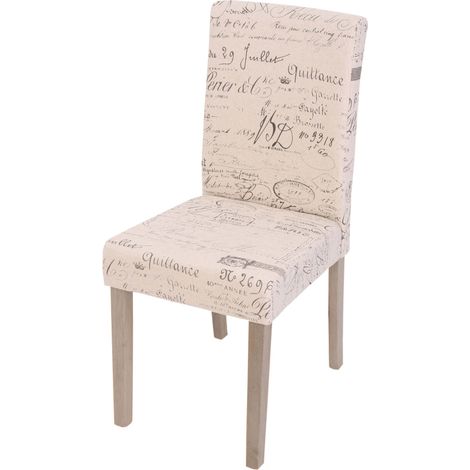 Sedia Littau tessuto soggiorno cucina sala da pranzo 43x56x90cm scritte piedi color rovere