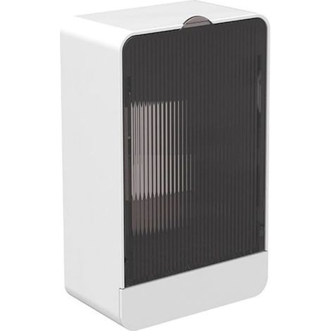Porte-savon mural pour douche, porte-savon pour barre de douche, boîte de rangement pour savon de salle de bain, boîte à savon kitsch, adhésif sans perçage - Blanc (1/4)