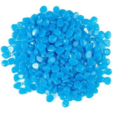 Cailloux Jardin Exterieur Bleu, Aquarium, Pierres Lumineuses Galets Decoratifs, DéCoratives Dans la Nuit pour Aquariums, Pots, Vases, Pelouse, Allées (1/5)