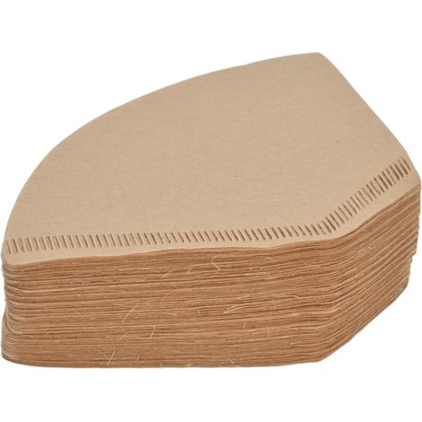 100 Stück Kaffeefilterpapier, Einweg-Kaffeefilterpapier aus natürlichem Zellstoff, Kaffeesiebpapier für 2-4 Tassen (1/5)