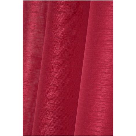 Voilage a oeillets 140 x 260 cm Wood rouge (1/3)