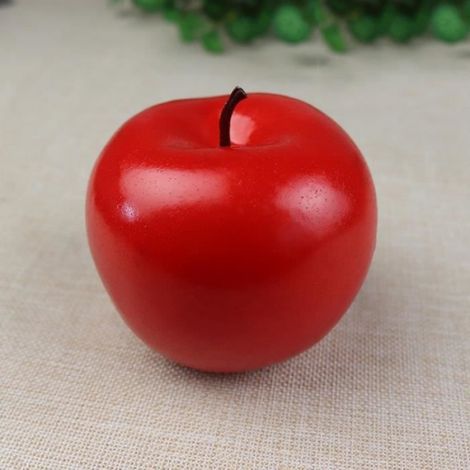 Pomme - Plastique - Rouge - Diamètre 7 Cm - Décoration Intérieure - Accessoire Photo - Table Festive - Lot De 6 (1/4)