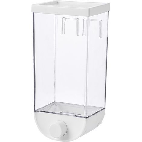 Contenedor de almacenamiento de cereales para montaje en pared, recipiente de cocina de plástico transparente apto para alimentos, caja de almacenamiento a presión (1500) (1/5)