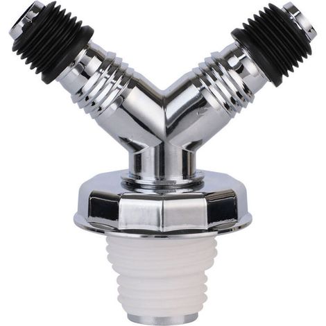 Adattatore universale in PVC per scarico a pavimento per cucina, bagno e lavatrice facile da installare colore argento 1 pezzo