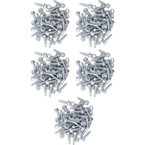 250 Stück M4,2 x 16 mm Bohrer-Schrauben, verzinkt, aus Kohlenstoffstahl, selbstbohrend, Sechskantkopf