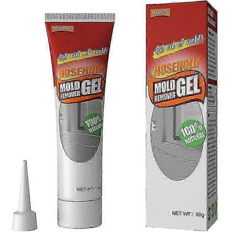 Gel anti-moisissures ménager (1 à 5 unités), grande contenance, pour éliminer les moisissures et le mildiou, nettoyer les joints de salle de bain, toilettes, lave-linge et évier de cuisine (90 g). (1/5)