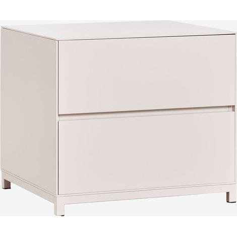 SKLUM Nachttisch 50x45 cm aus MDF Kivora Gardenia Weiß                                  
