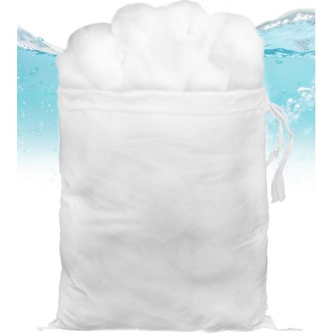 Ouate Filtre Aquarium Média Filtrant Ouate Filtrante Polyester pour Eau Douce et Salée Éponge Fibre Blanche Filtration 250 g (1/5)