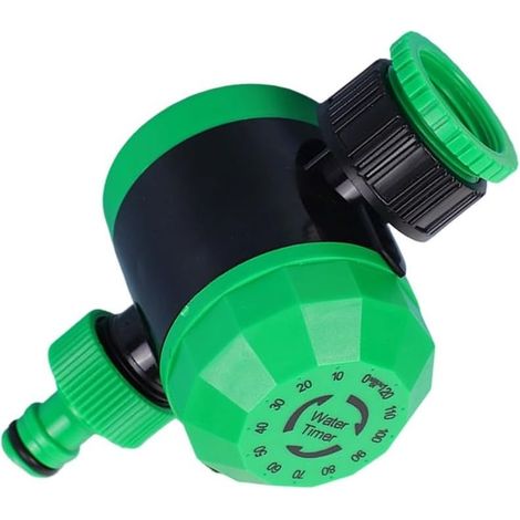 Minuteur Arrosage Jardin - 1 Pièce - ABS Mécanique - Programmable 2 Heures - Tuyau Standard 1,9cm - Vert (1/5)