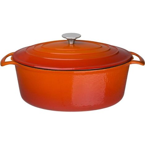 Grande cocotte en fonte ovale orange Vogue 6 L (1/5)