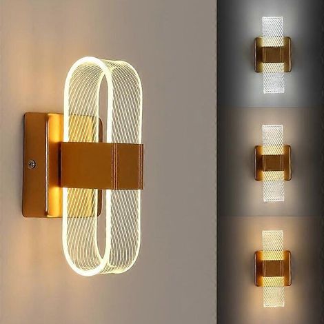 12W LED-Wandleuchte mit dimmbarer Helligkeit, modernes, kreatives und romantisches Design aus Acryl, Nachttischlampe mit 3000K-6000K Licht für Schlafzimmer, Wohnzimmer, Flur.