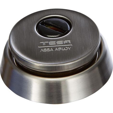 Rosace de Sécurité pour Serrure à Encastrer, Finition Acier Inoxydable Brossé, Noyau 2 x 2 mm Acier Laminé, Protecteur de Cylindre Carbonitruré, Contreplaque 4 mm (1/4)
