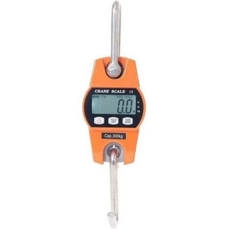 Peson Electronique 300kg Balance Crochet Suspendu Dynamomètre LCD Crochet Peseur Industrielle Pèse Poids 300kg/600lbs