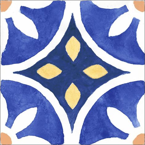 CODICER PT06909 SANTORINI BLUE Gres Decorado 25x25 - ref: PT06909