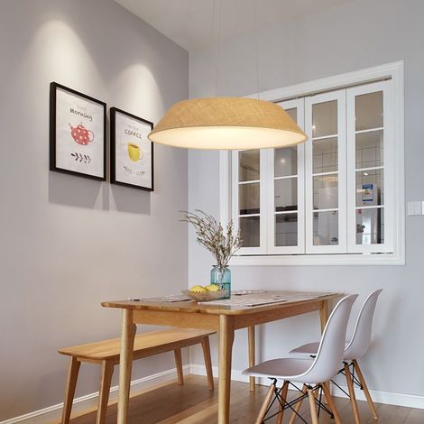 Lampe à suspension Led en toile de jute 48W 3000k