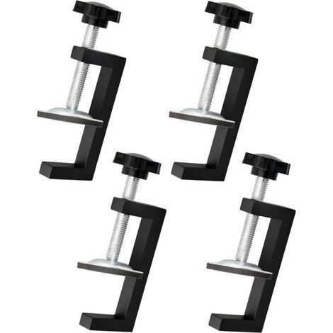 4 Pièces Serre Joint Kit, Plage de Serrage 10-57mm Pince G Réglable, Serre Joint Menuisier Clip de Fixation, Outils Accessoires pour Pince de Table, Convient pour la Fixation Du Bois, Des Table
