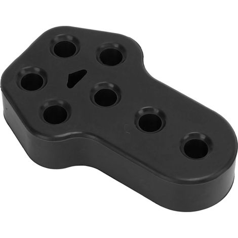 Support caoutchouc silencieux universel 7 trous, douille fixation pot d'échappement, support amortisseur 12mm noir, collier silentbloc auto, fixation échappement résistante. (1/5)