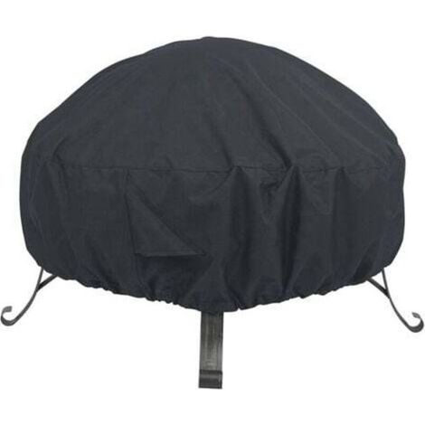 210D Housse de brasero ronde de 85 cm de diamètre x 40 cm,housse imperméable et coupe-vent,noir (1/3)