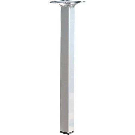 HETTICH Pied de table basse carré fixe acier mat gris, 30 cm
