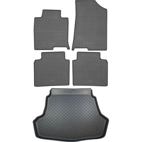 Kia Optima JF IV Berline (4 portes) à partir de novembre 2015 - Ensemble de tapis de sol en caoutchouc + tapis de coffre (1/5)