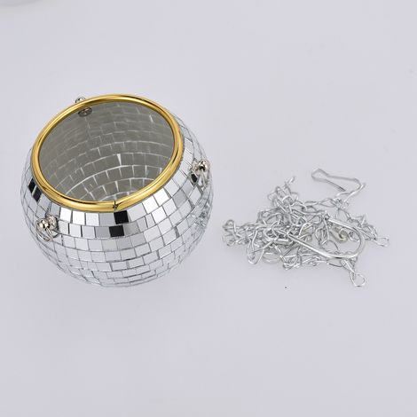 Lot de 2 jardinières boule disco multifonctionnelles de grande capacité, à suspendre, pour jardins et terrasses. (1/5)