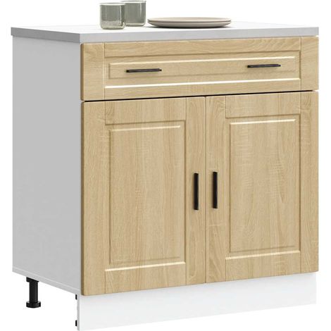 Armoire de cuisine-Meuble de cuisine-Armoire de rangement Porto chêne sonoma bois d'ingénierie 989653 (1/5)
