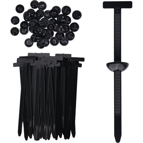 Serre-Câbles Autobloquants Universels en Nylon 2026 – Attaches pour Réparation Automobile, Rivets Plastique pour Pare-Chocs et Ailes, Fixation Rapide Résistante aux UV et à la Chaleur (50PCS) (1/5)