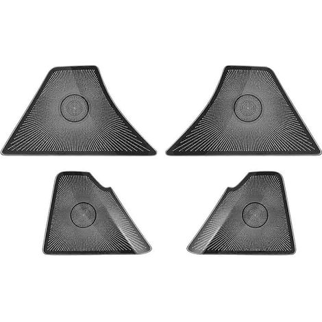 Cache-klaxon de portière en acier inoxydable, accessoires intérieurs pour Nissan 60 (2022-2023, conduite à droite), noir (1/4)