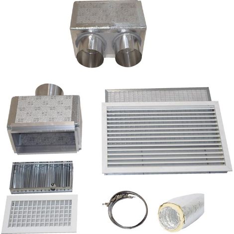 Kit completo de distribución de aire por conductos Kit de 2 vías compl.x de distribución de aire por conductos