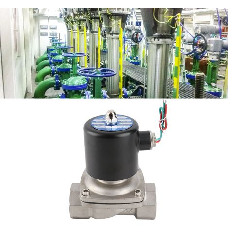 Normalerweise geschlossenes, direktwirkendes Magnetventil aus Edelstahl, 1 1/4" AC220V, Luftventil, Magnetventil 2W-320-32B