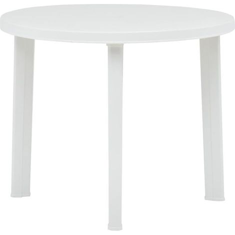 Table de jardin blanche, 89 cm, plastique (1/5)