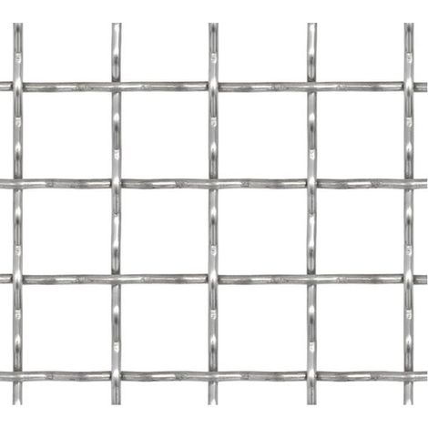 Panneau grillagé en acier inoxydable 50 x 50 cm, maille ondulée 11 x 11 mm, fil 2 mm, acier V2A, panneau de sécurité et grillage de volière (1/4)
