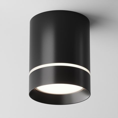 Plafoniera LED Maytoni Orlo nera 9W 4000K alluminio (1/2)