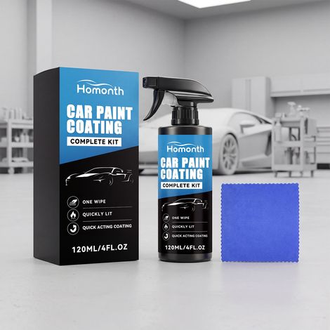 Car Paint Coating Kit: Daily Car Paint Coating, Gentle Cleaning and Care, Easy to Use -- Car Paint Coating Kit: 120ml1, Towel1 (1/5)