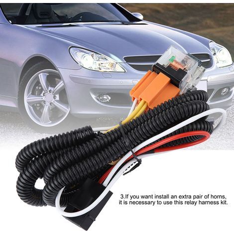 Universelles 12V-Hupenrelais-Set mit Kabelbaum für Pkw und Lkw