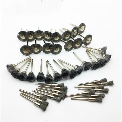 Ensemble de 45 forets, brosse métallique, brosse à roue en acier inoxydable, accessoires pour outil rotatif Dremel - Meulage, polissage, ponçage (1/5)