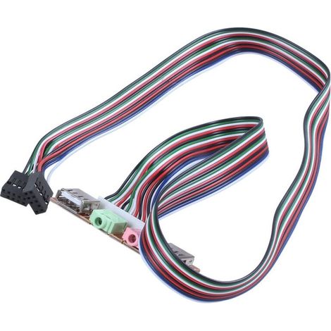 Frontblendenhalterung für Computer-Kopfhörer-/Mikrofonkabel mit USB-Anschluss