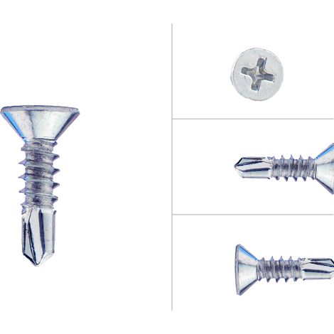 Bohrschrauben mit Bohrspitze 4,2 x 16 mm verzinkt - 200 Stück