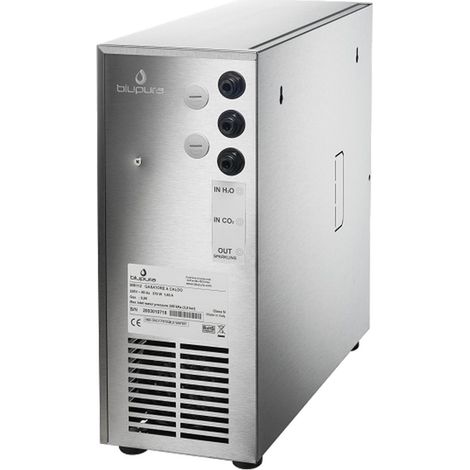 BLUPURA 200 L/h Carbonator, Wassersprudler, Wasserspender, Warmkarbonator, Stahl