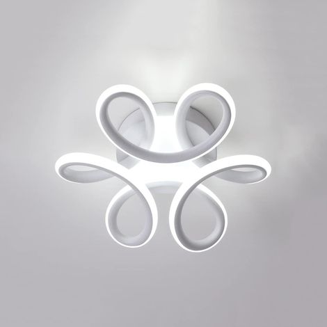 Plafonnier LED, Luminaire Plafonnier 16W, Design Courbé Moderne Lampe de Lustre, lumière blanche, Diamètre 24cm (1/5)