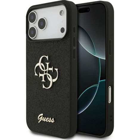 Custodia Guess Fixed Glitter Big 4G per iPhone 17 Pro Max nera (1/5)