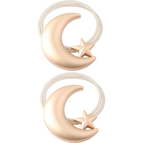 Lot de 2 Sangles de Rideau Magnétiques en Métal Couleur Dorée Attaches Décoratives pour Rideaux Adaptées pour Maison Hôtel et Salon Faciles à Utiliser Outil (1/5)