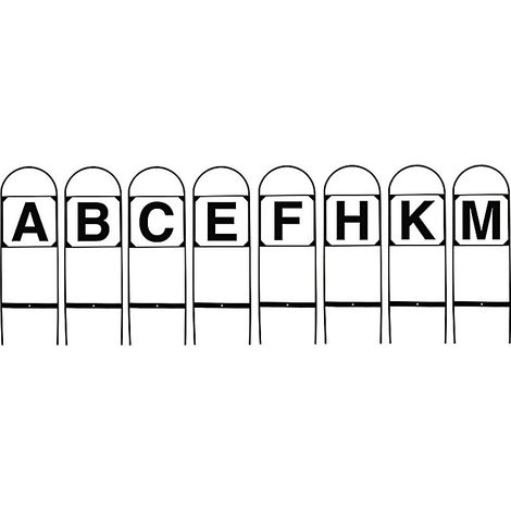 Jeu de 8 lettres en fer pour terrain de dressage