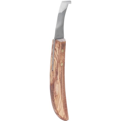 Couteau à sabots en acier à biseau, outil pour droitier, couteau à sabots courbé avec manche en bois (1/5)